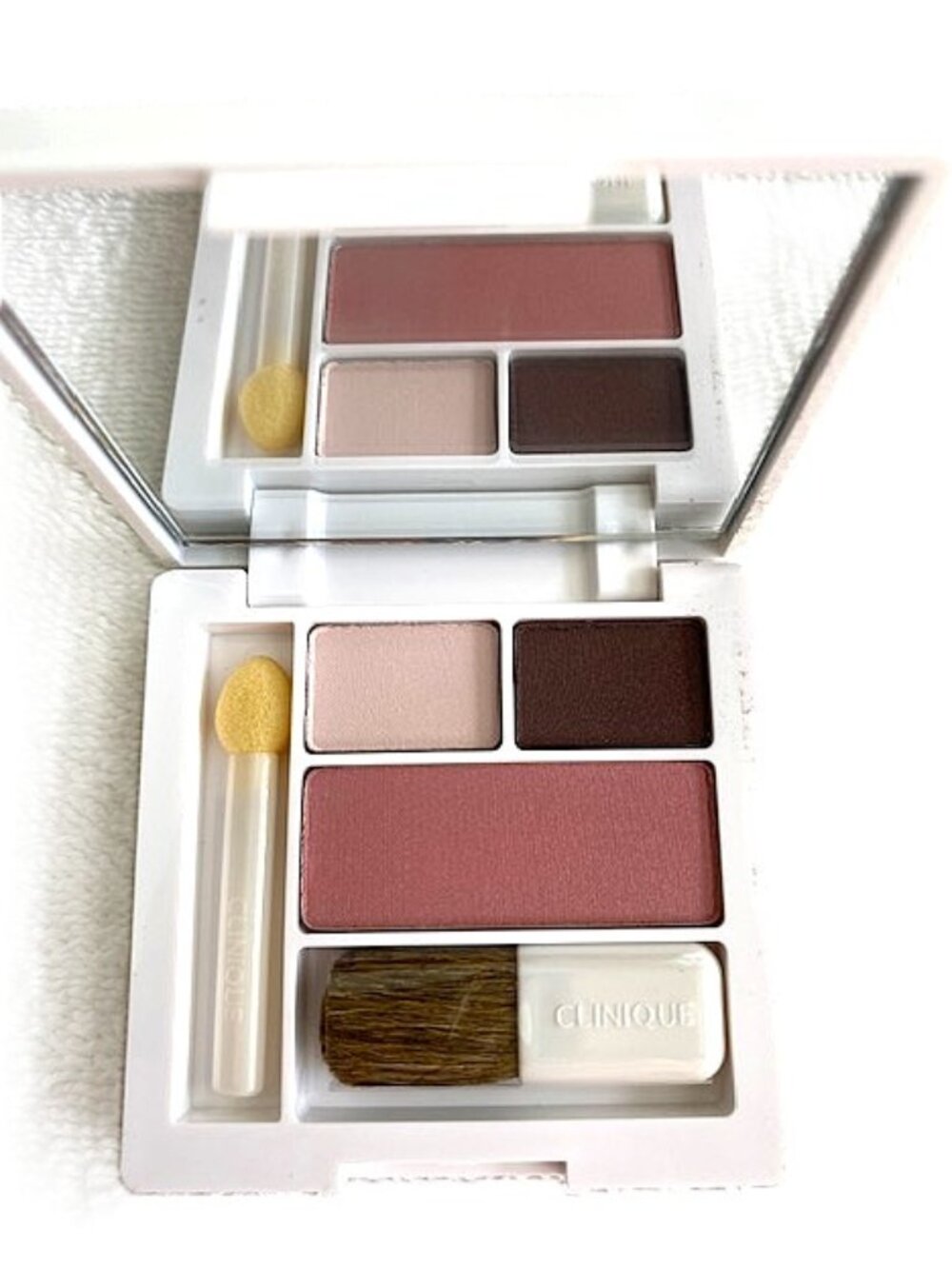 Clinique Eye Shadows Blush Morning Java Pink Chocolate Smoldering Plum Set